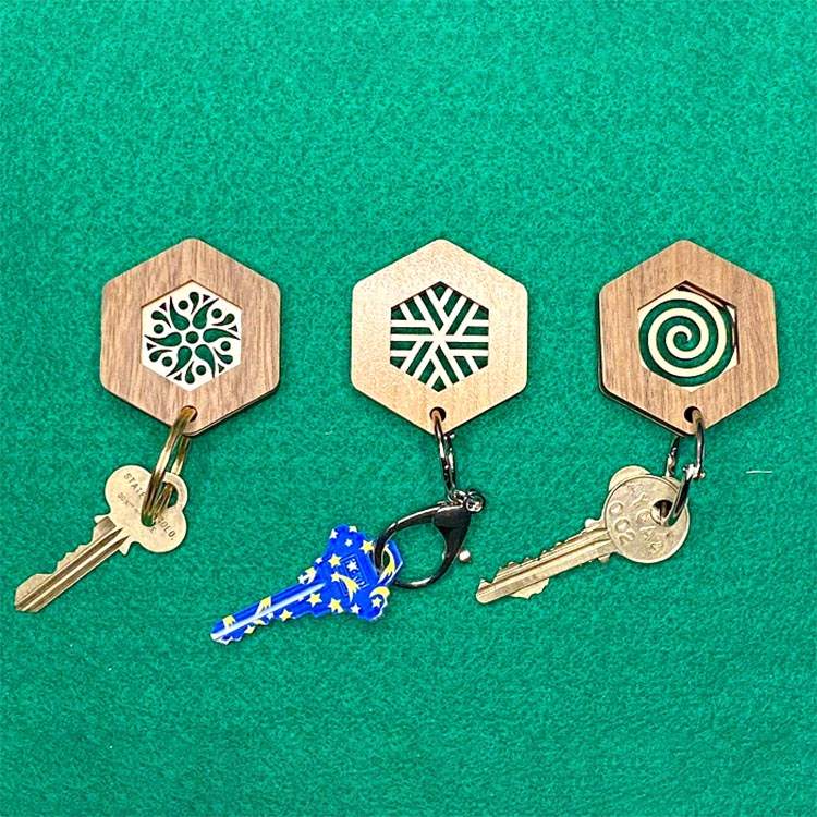 Community Personalized Ready Key Fob - Leather Keychain