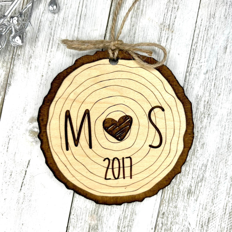 Heart Wood Slice Ornament – Glowforge Shop