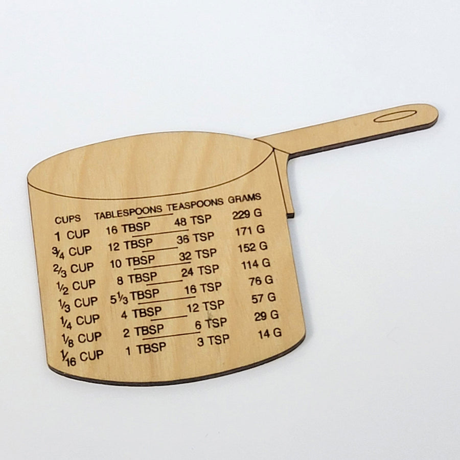 Measuring Cup (Liquid) Conversion Chart Magnet – Glowforge Shop