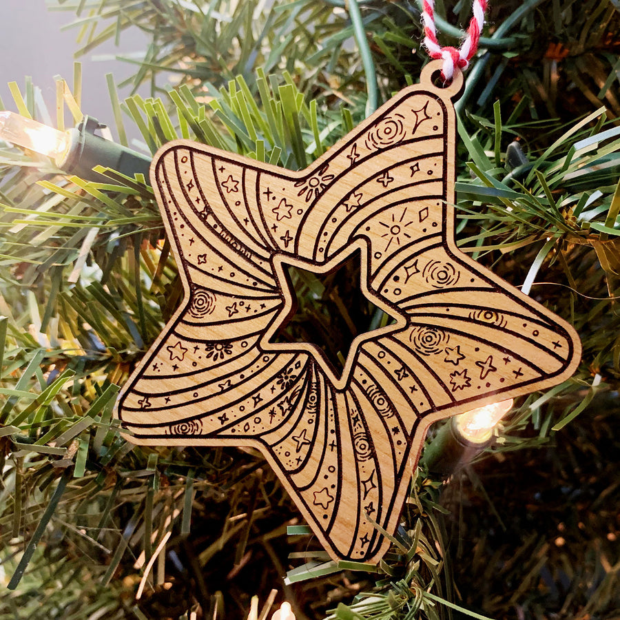 Star of David foil ornament - Growing Up Creative