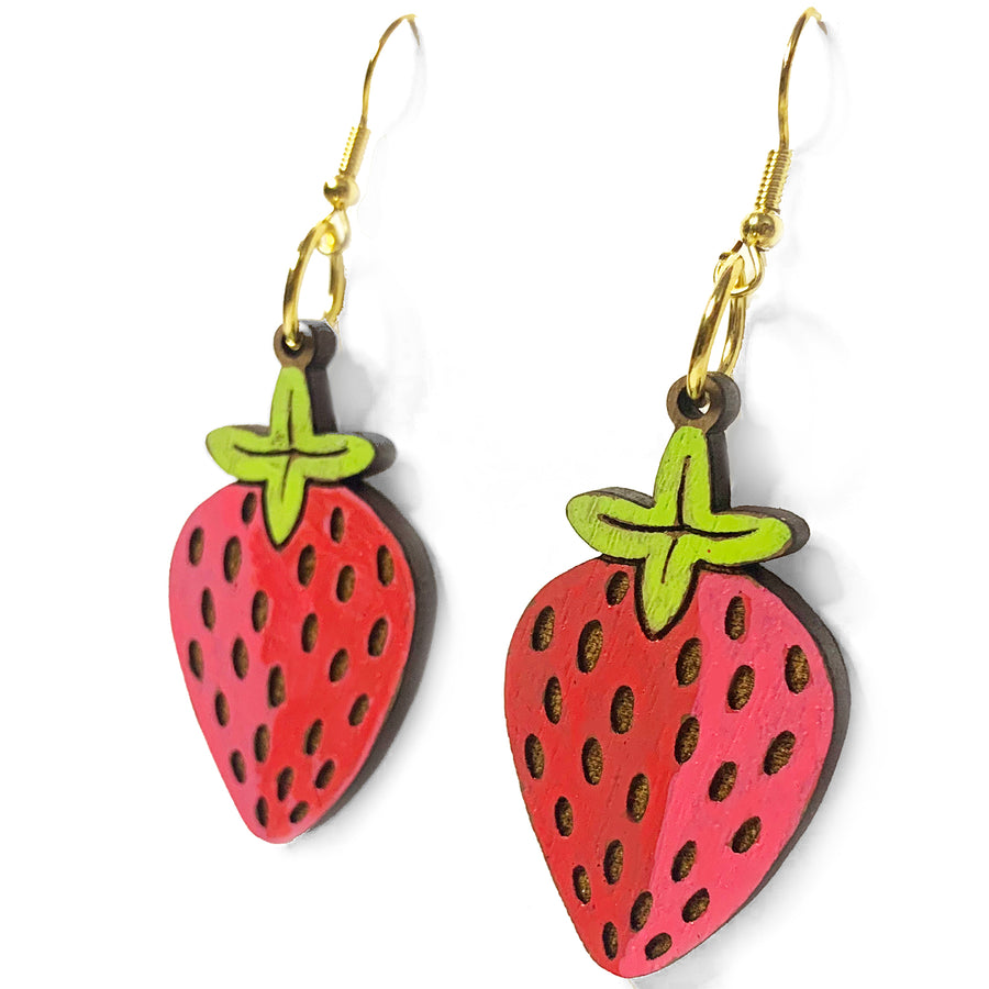 Strawberry Dangle Earrings – Darling x Dashing Boutique