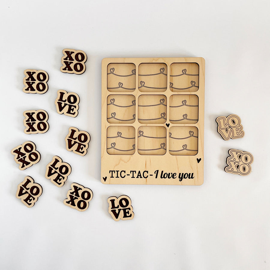 Personalized Tic Tac Toe Game with a personalized lid and 9 tokens – North  Idaho Made