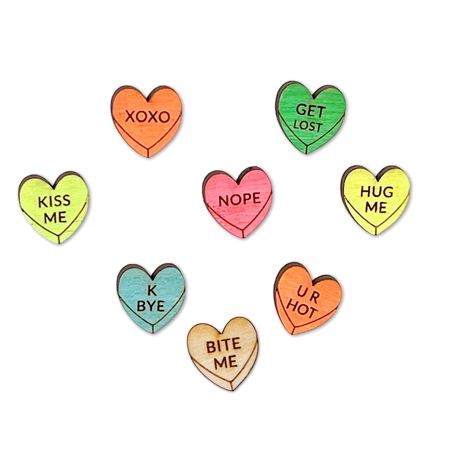 transparent conversation hearts