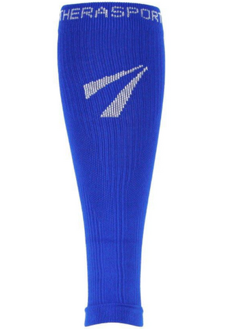 picture of a singular blue compression sleeve