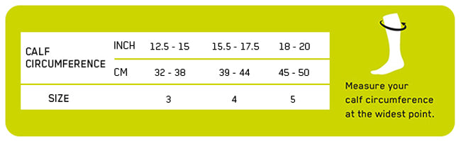 jobst compression socks size chart