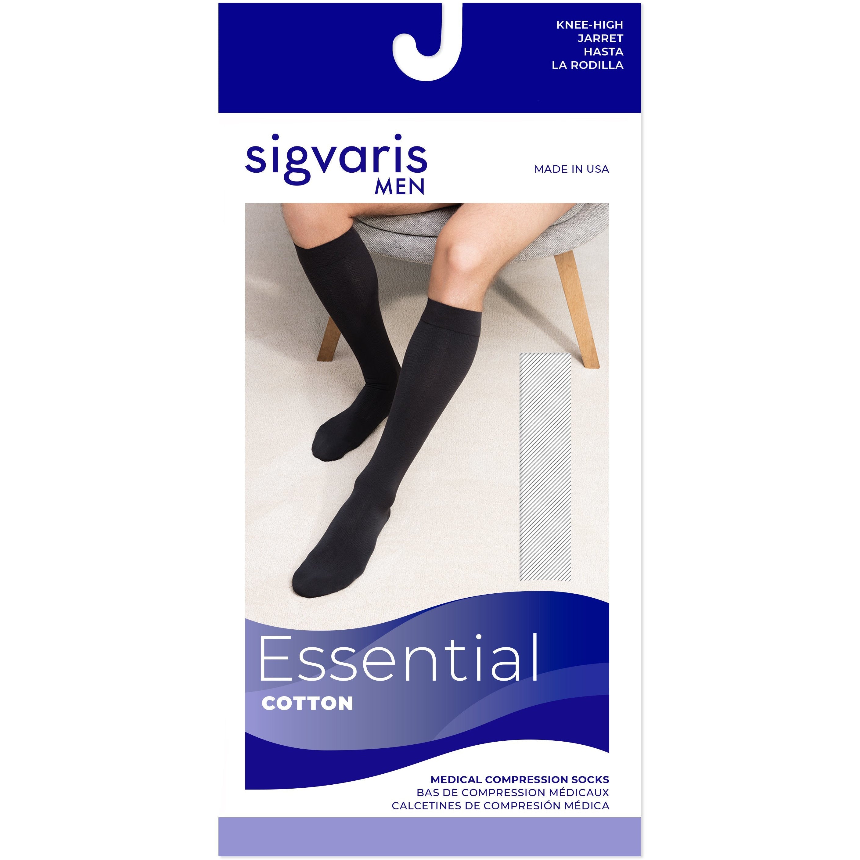 Sigvaris Cotton Thigh-High Thigh w/Grip-Top - SIGVARIS GROUP US