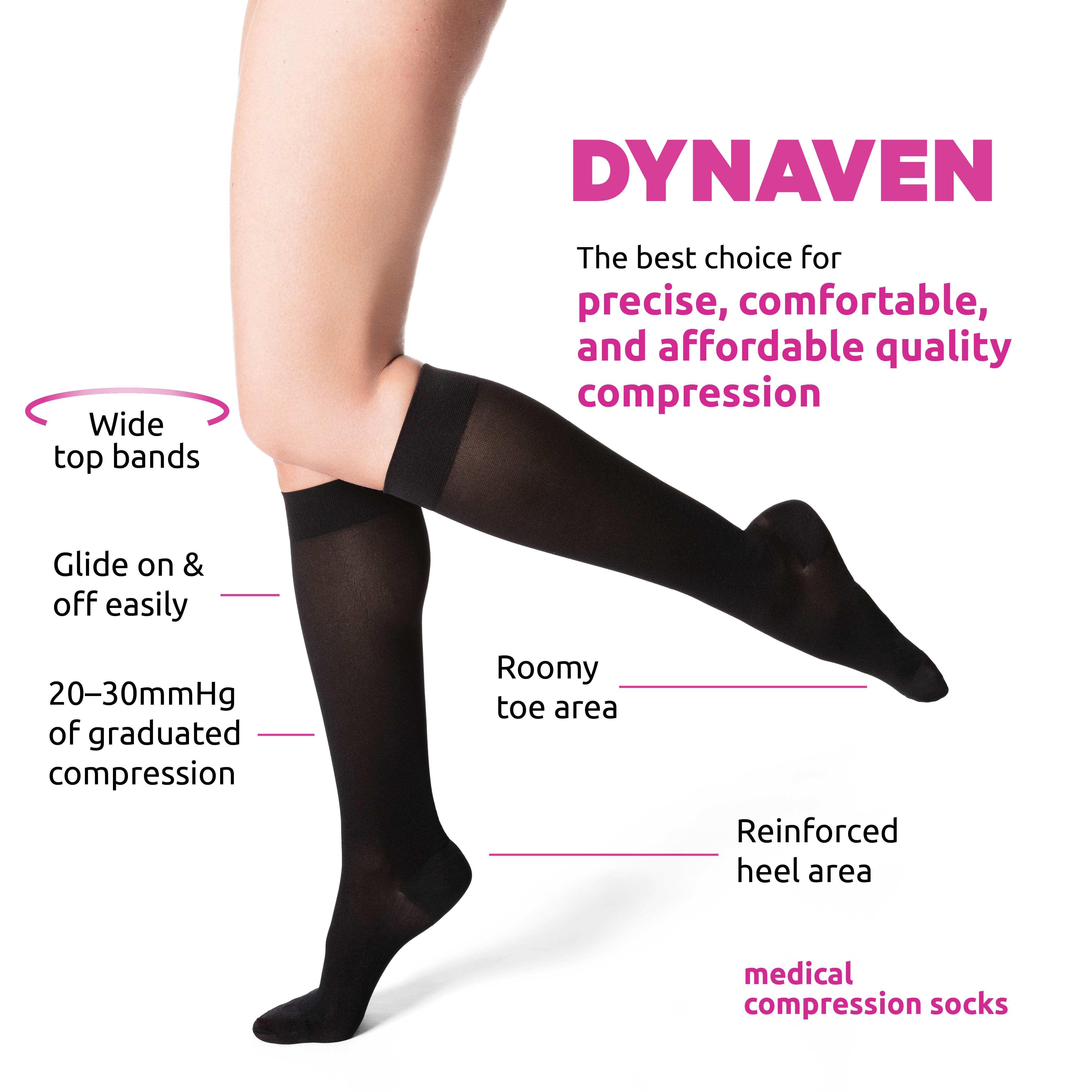 Dynaven Opaque Women's Knee High 20-30 mmHg — BrightLife Direct