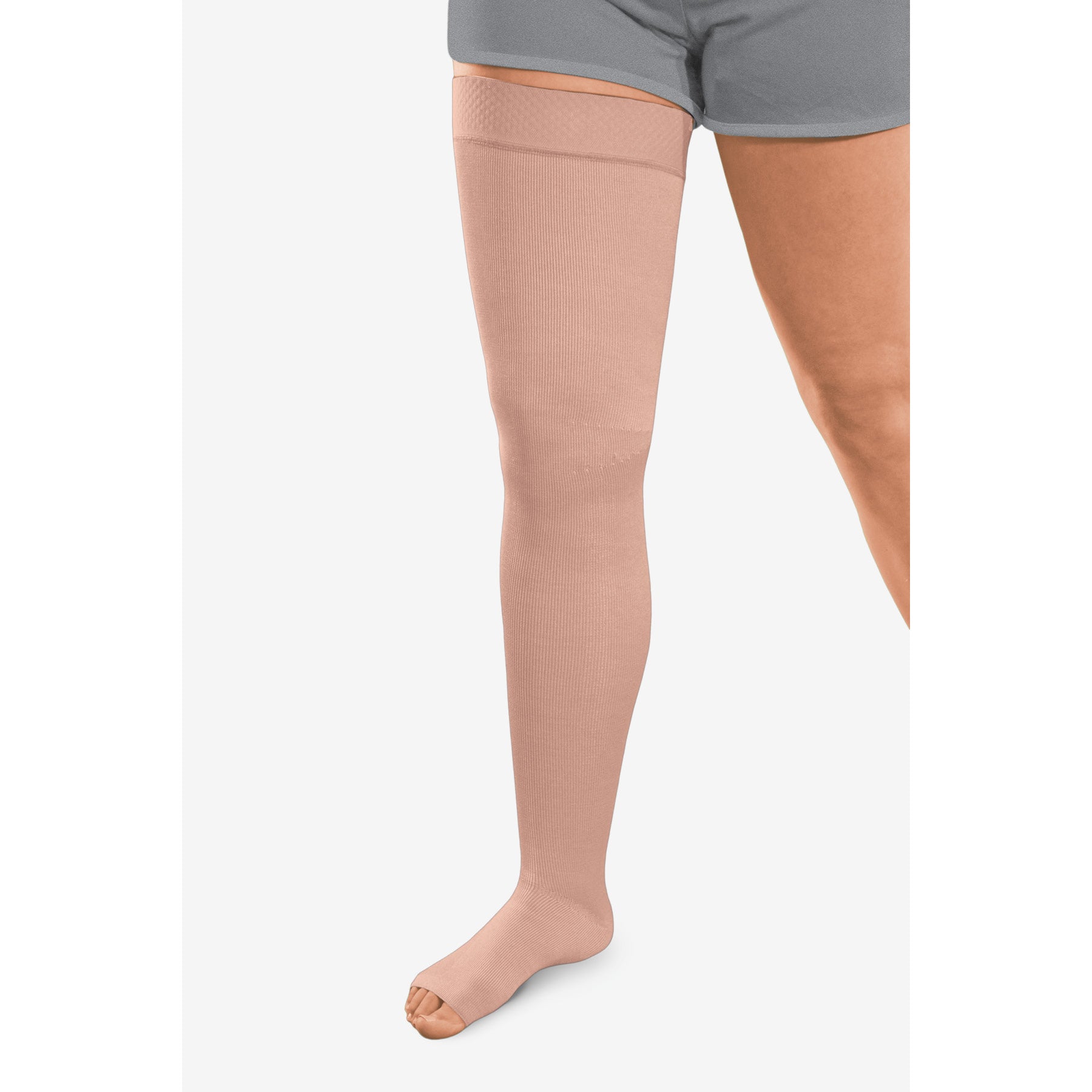 L&R ExoStrong™ Thigh High 20-30 mmHg w/ Silicone Top, Open Toe — BrightLife  Direct