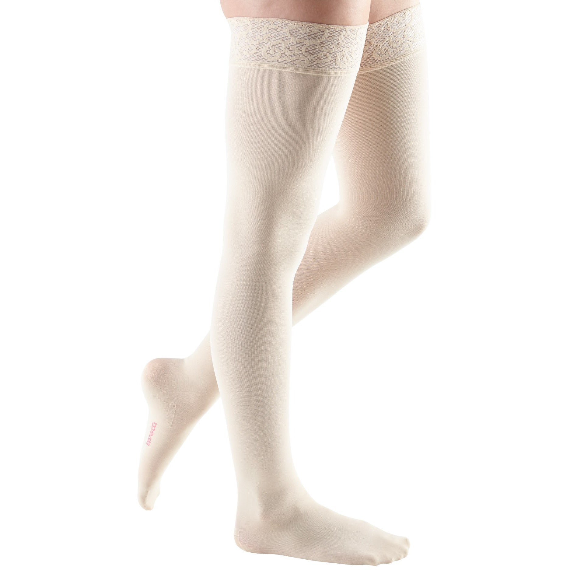 mediven comfort 30-40 mmHg Calf High Closed Toe Compression Stockings  (Extra-Wide) - Natural / III (Extra Wide) / Standard