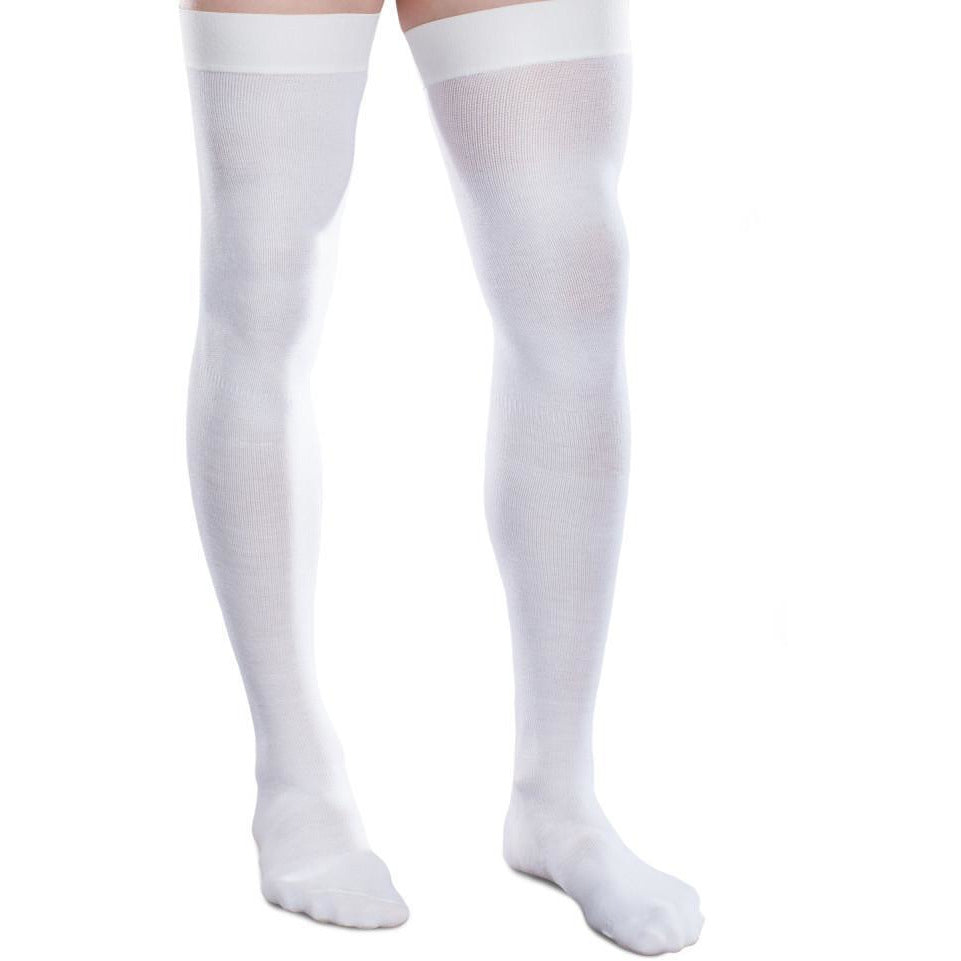 DR.MED COMPRESSION STOCKING ANTI-EMBOLISM THIGH HIGH WHITE 15-20MMHG (SIZE-  M)