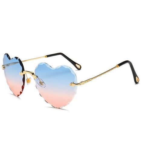 Lunettes De Soleil Coeur Fines Oeil Bleu Com