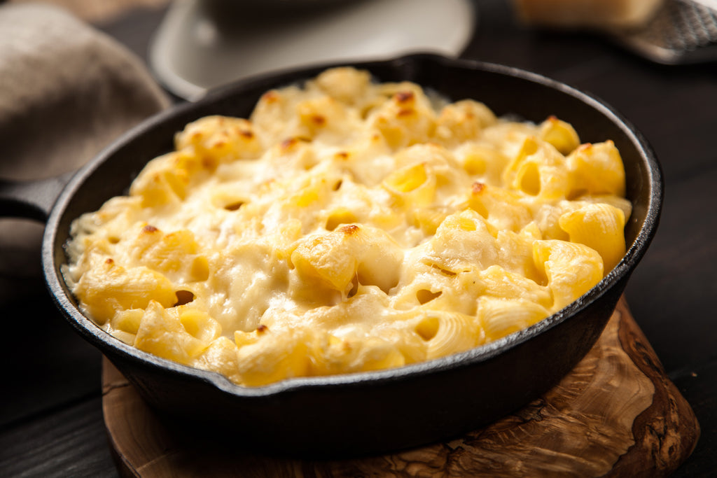 pasta topped with parmesan