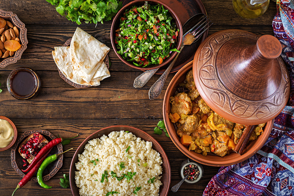 food cooked in a tagine