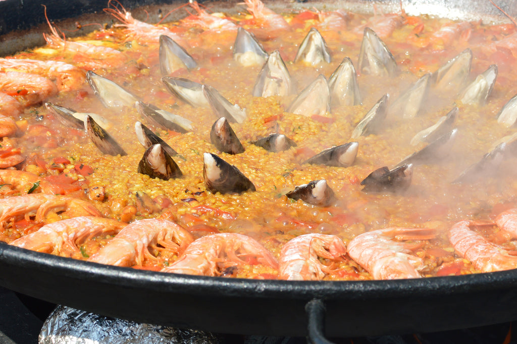 paella cooked outdoors