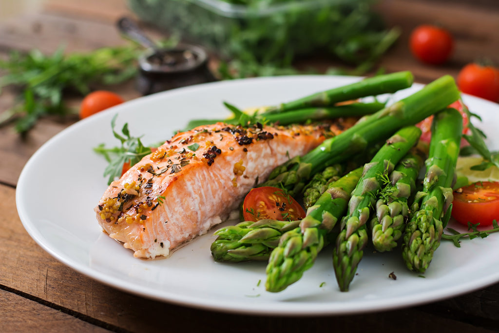 asparagus with salmon