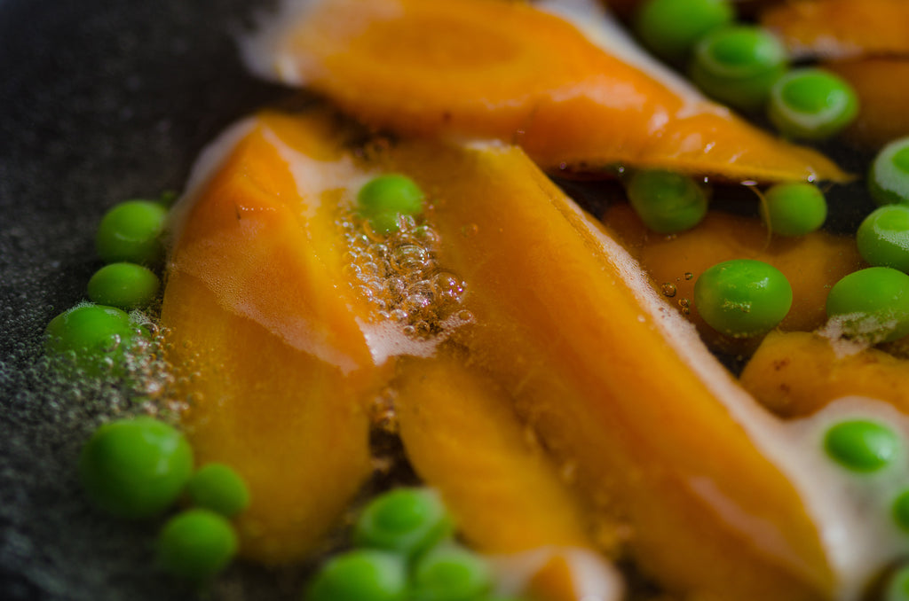 simmering vegetables