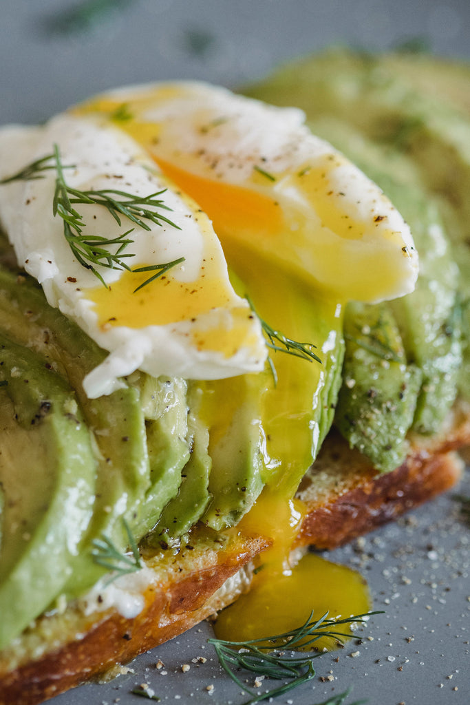 poached egg on avocado sandwich