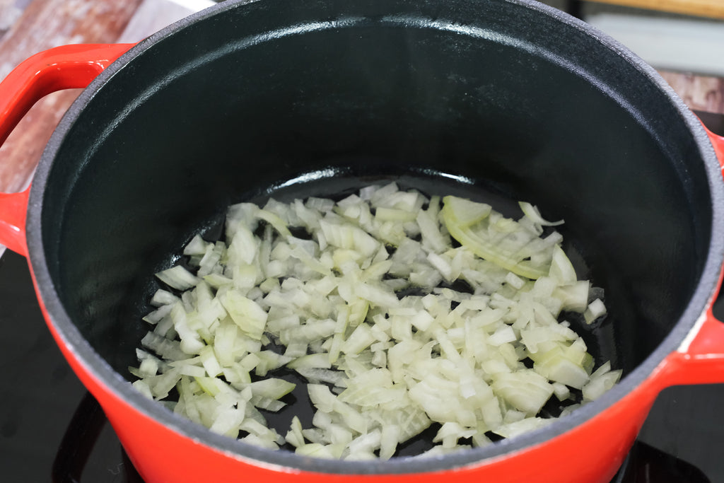 frying onion