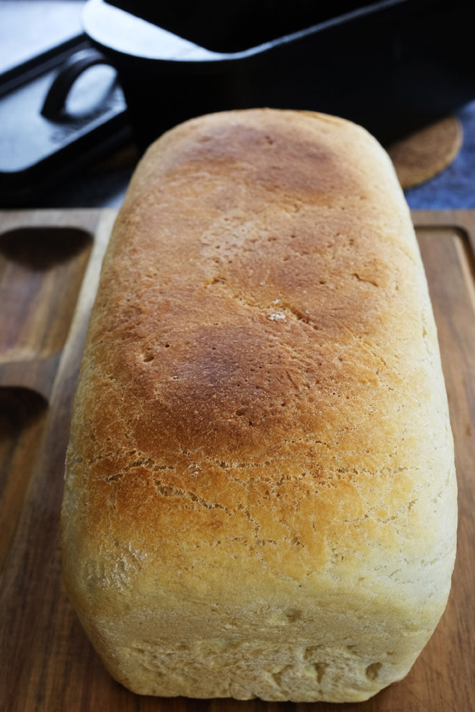 homemade bread with golden brown crust