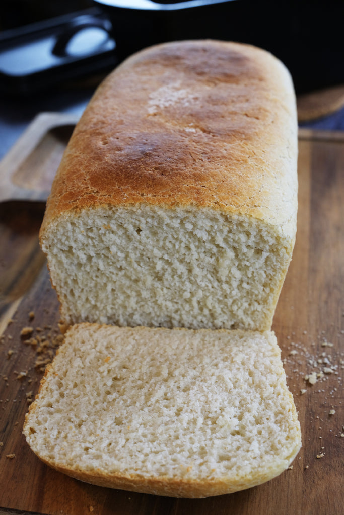 slice of freshly baked bread loaf