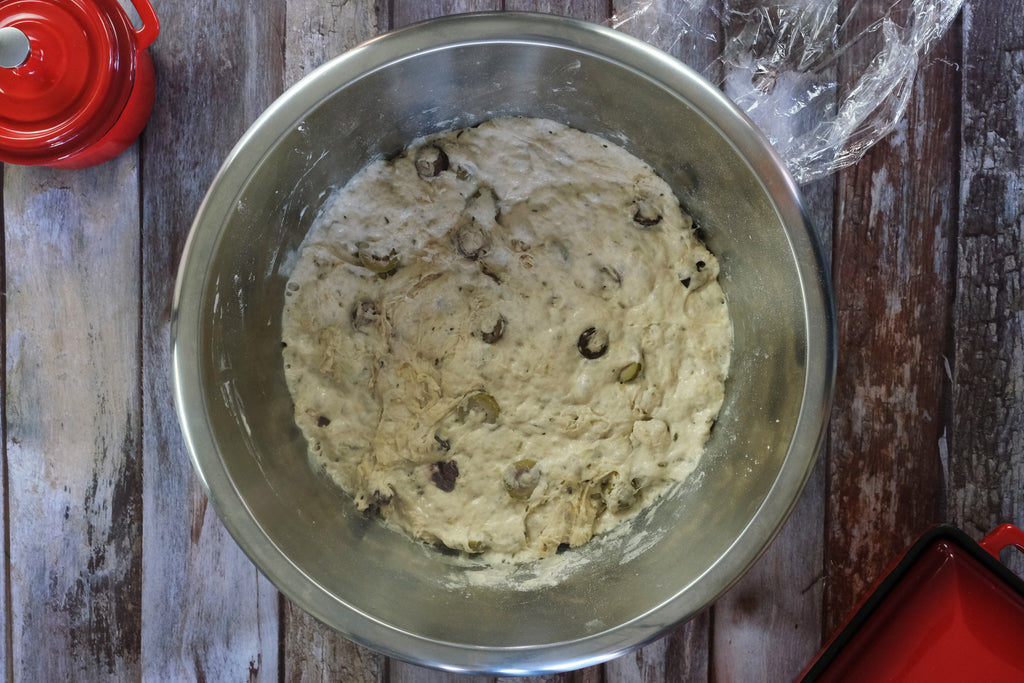 olive bread dough