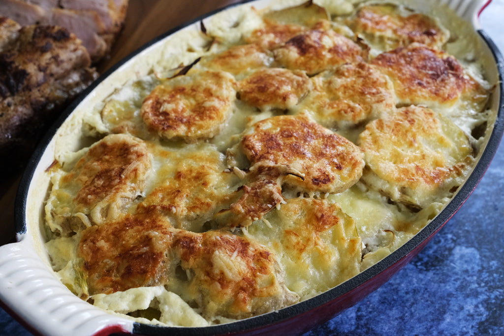 potato and leek gratin