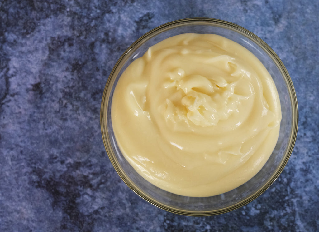 Cream Cheese Vanilla Frosting in a glass bowl