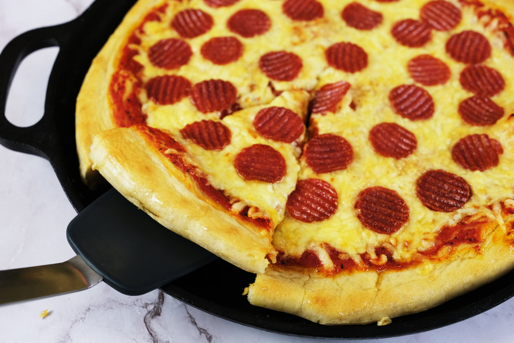 Pan Pizza in a Cast Iron Pizza Pan