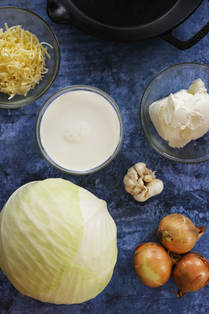 ingredients for cabbage gratin recipe