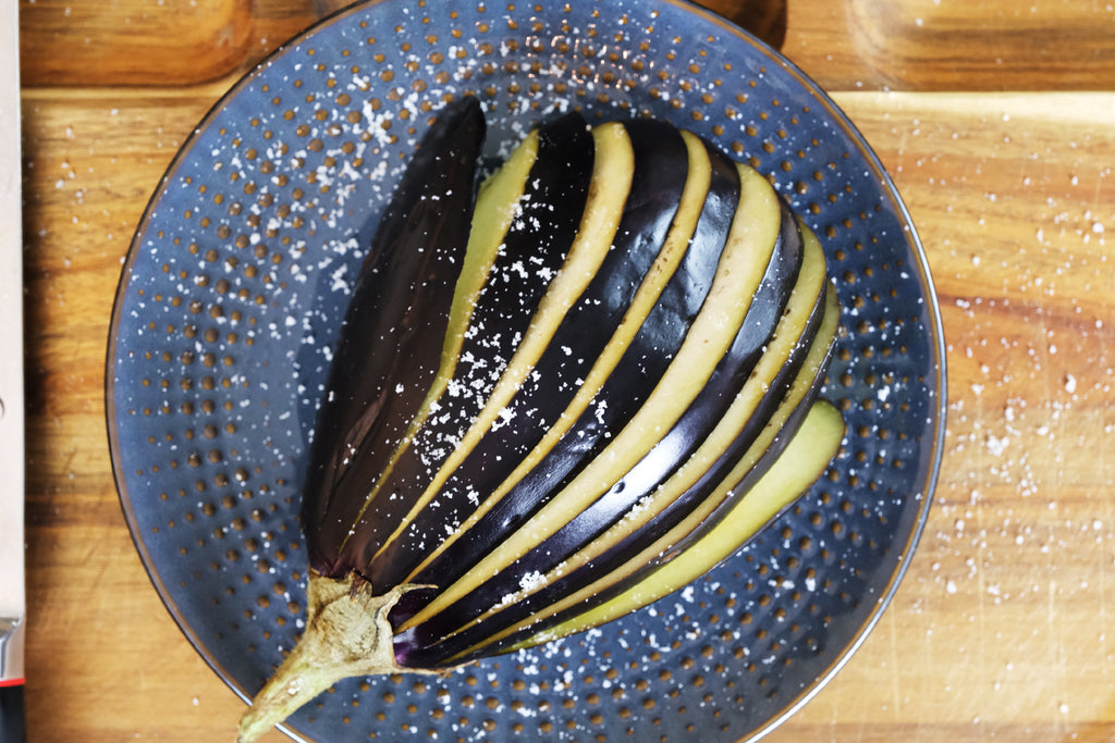 sliced eggplant