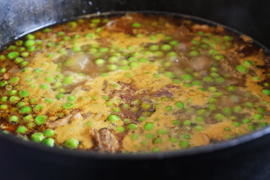 casserole in a cast iron dutch oven