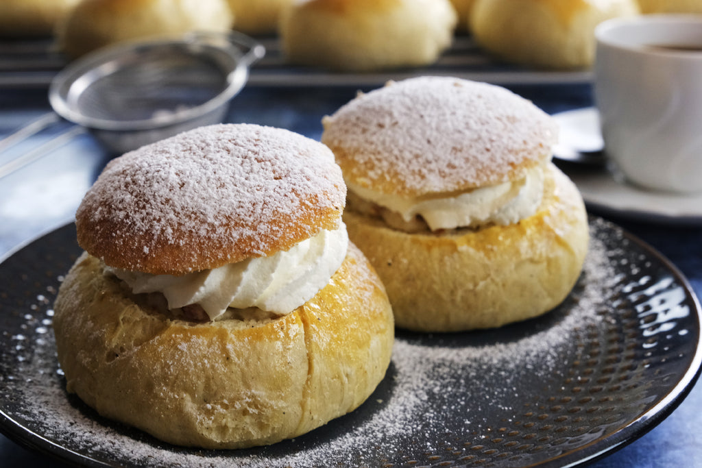 semlor served with coffee