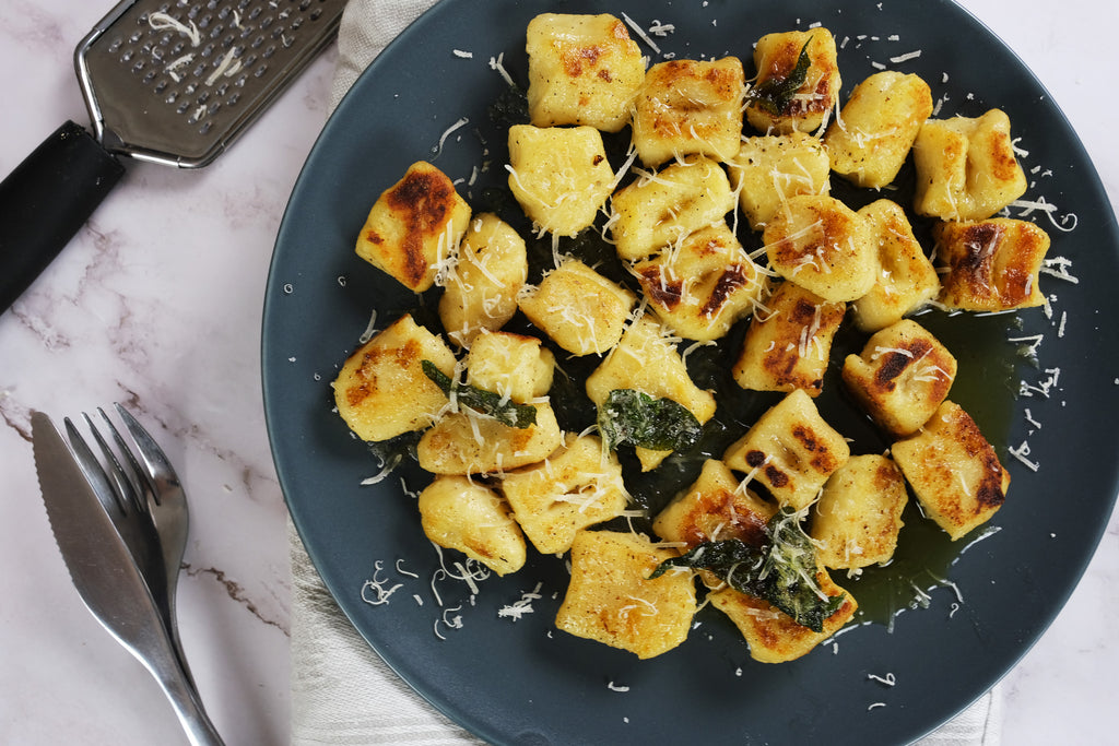 potato gnocchi with sage butter and parmesan