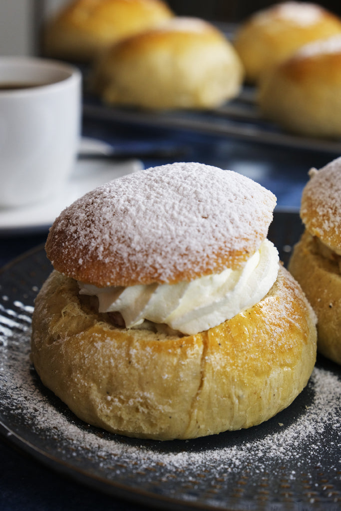 semlor served with coffee