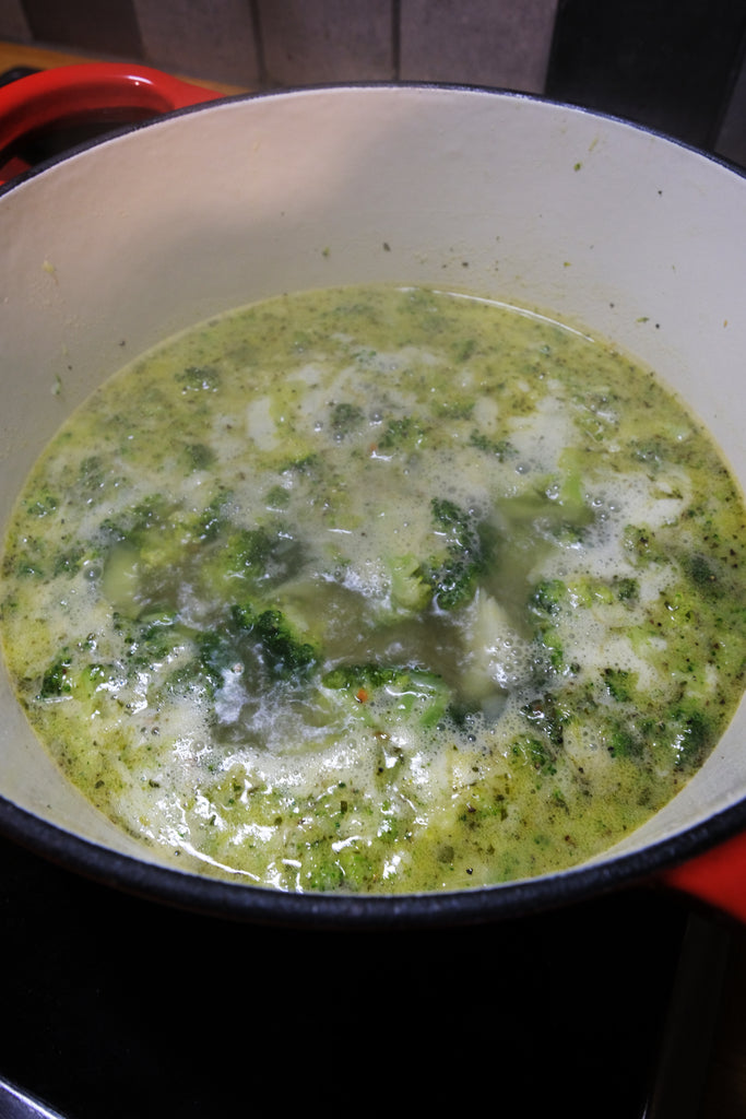 simmering the soup