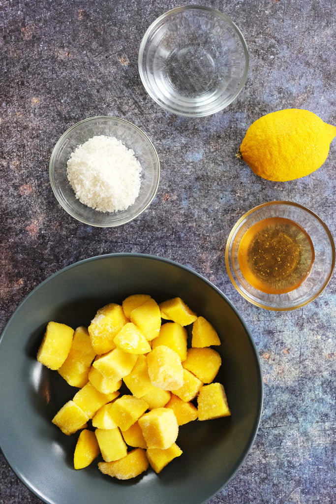 ingredients for mango sorbet recipe