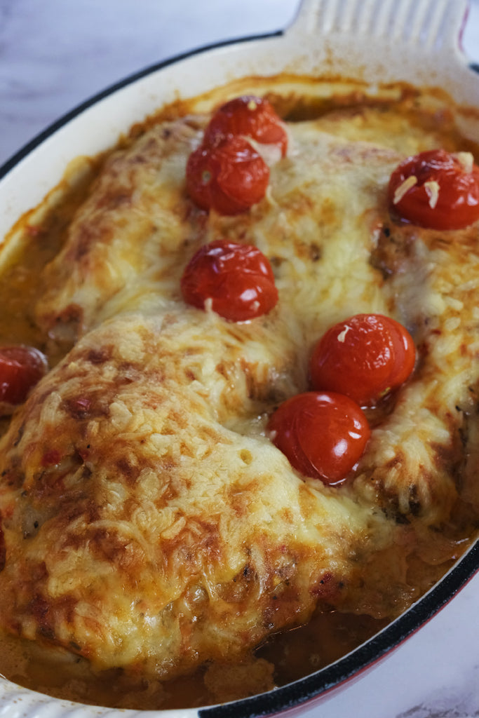 Ajvar Relish Chicken Gratin