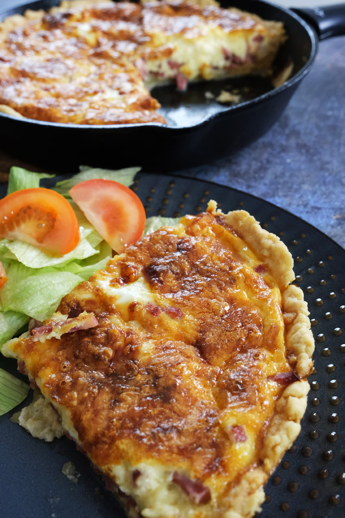 pie with baked in cast iron skillet