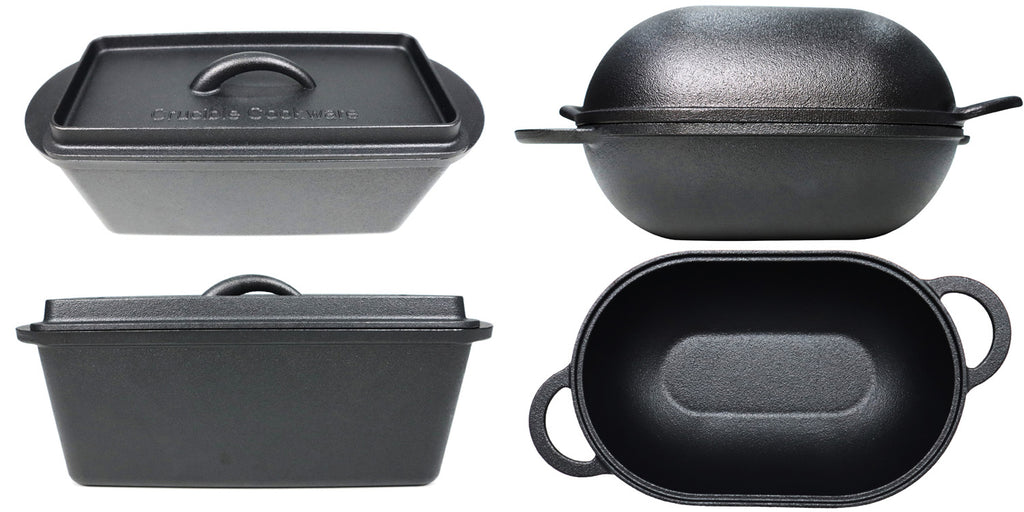 cast iron bread pans with lid