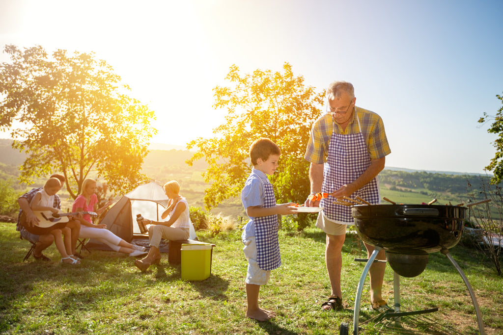 cooking outdoor with grill