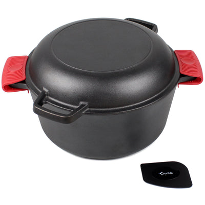 Cast Iron Bread Pan with Lid – Oven Safe Form for Baking and