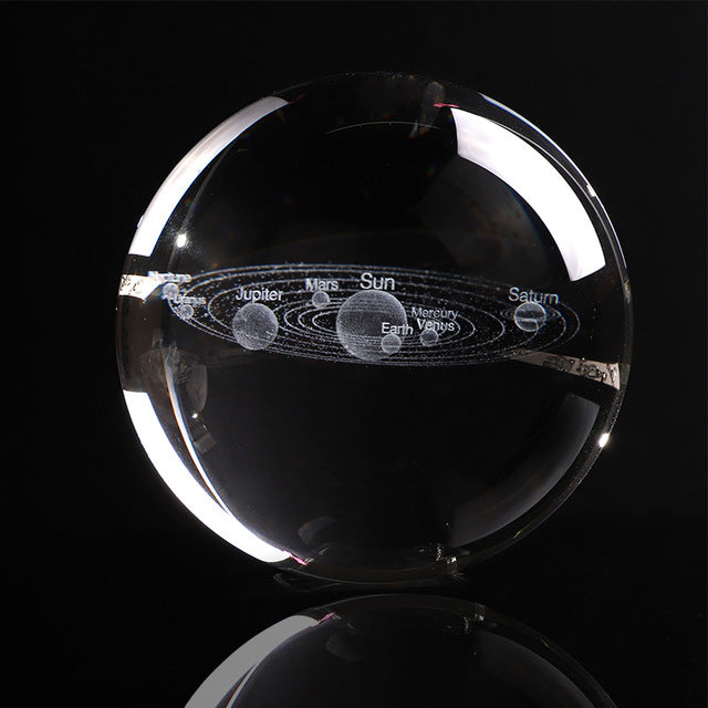 3d Solar System Model Glass Ball