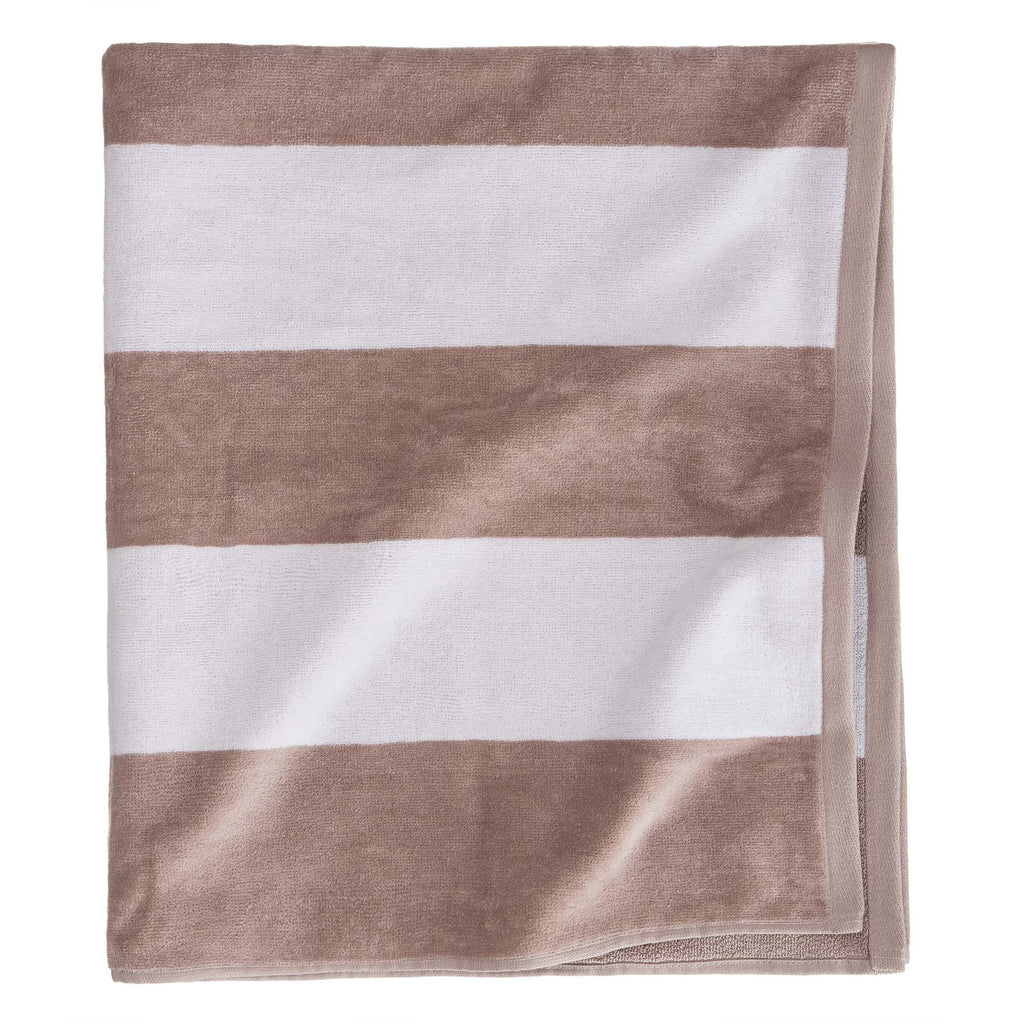 Avelar Beach Towel, white & natural | URBANARA