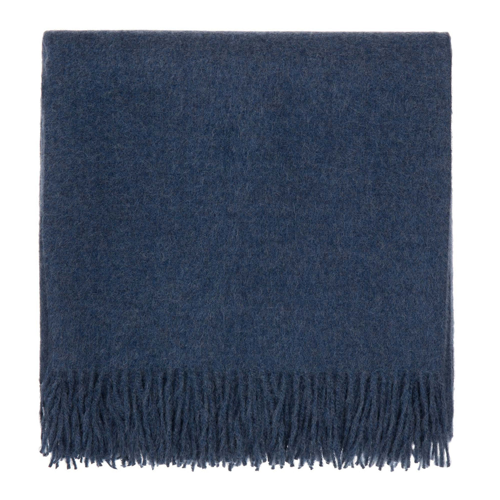 Arica Alpaca Blanket, denim blue | URBANARA