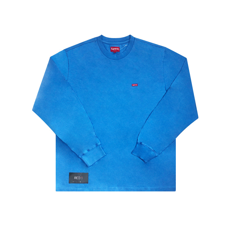 Supreme Small Box L S Tee Light Royal Blue Red30