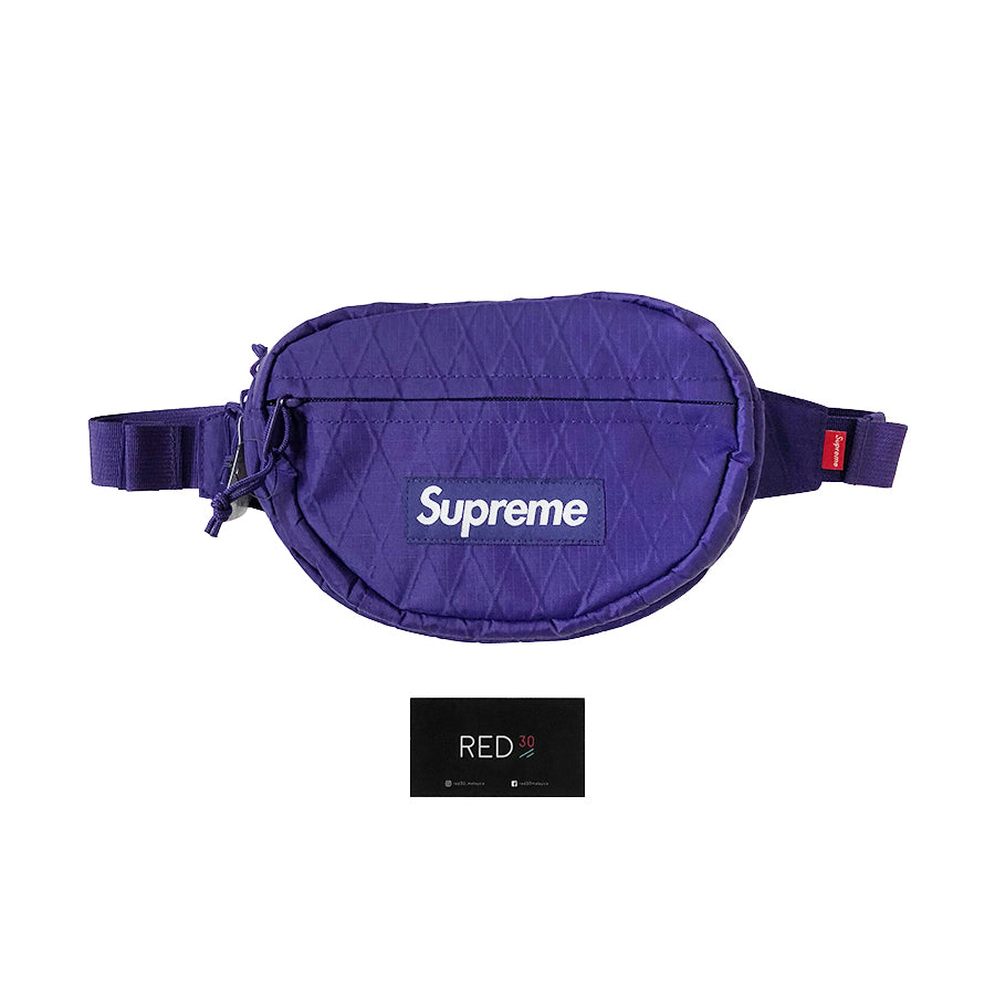 purple supreme waist bag