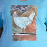 Close up of artwork image by Julie Delton on a plus size t-shirt from JunoActive.