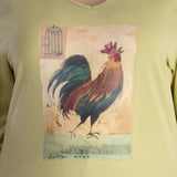 Close up of artwork by Julie Delton that is featured on a plus size t-shirt from JunoActive.