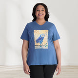 Plus size t-shirt from JunoActive featuring exclusive artwork by Julie Delton