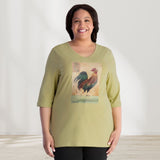 Plus size t-shirt from JunoActive featuring exclusive artwork by Julie Delton